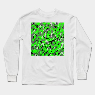 Camouflage - Lime and Grey Long Sleeve T-Shirt